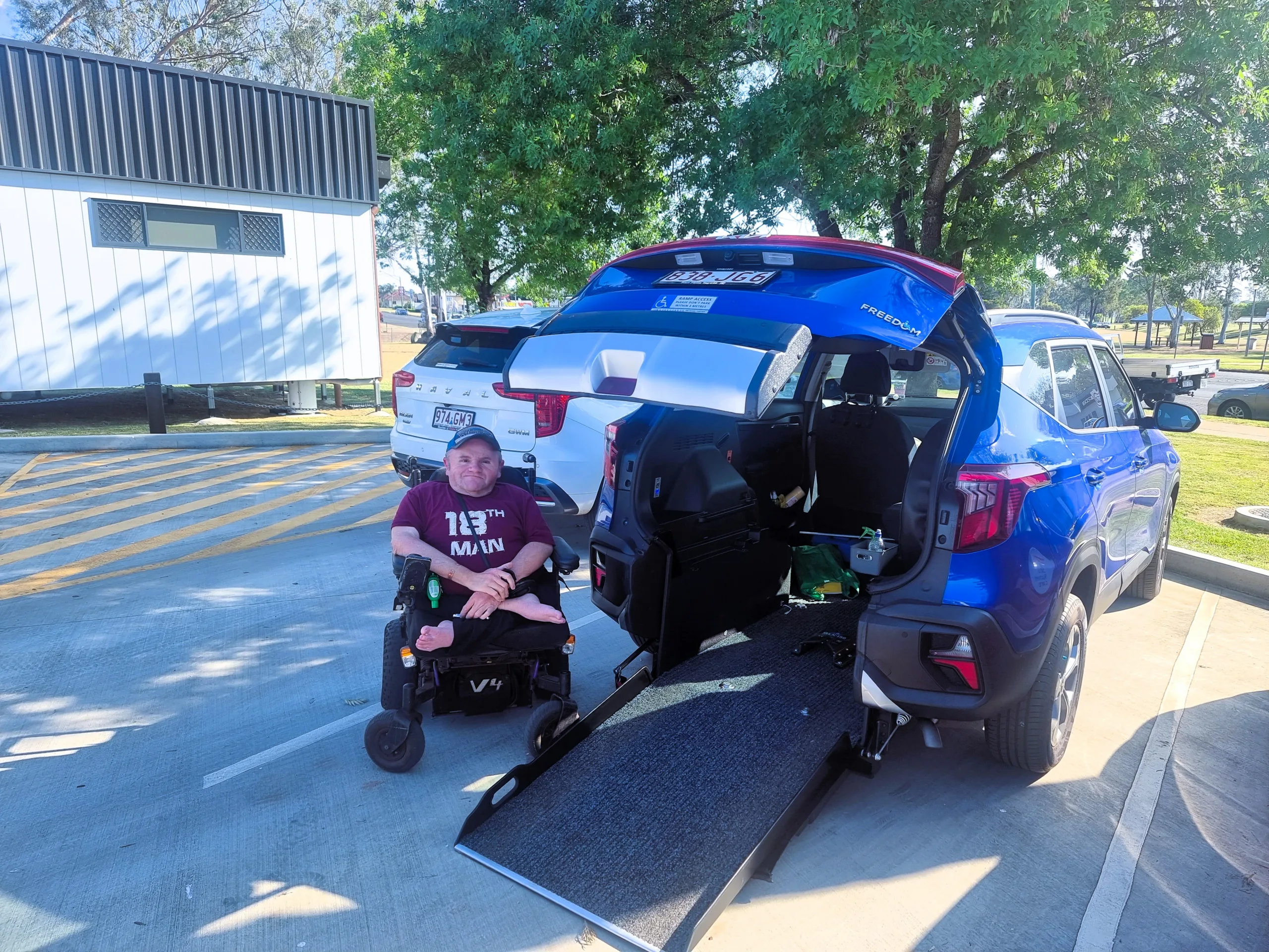 NDIS Success Story Craig receiving the keys to his modified Kia Seltos in Kingaroy.