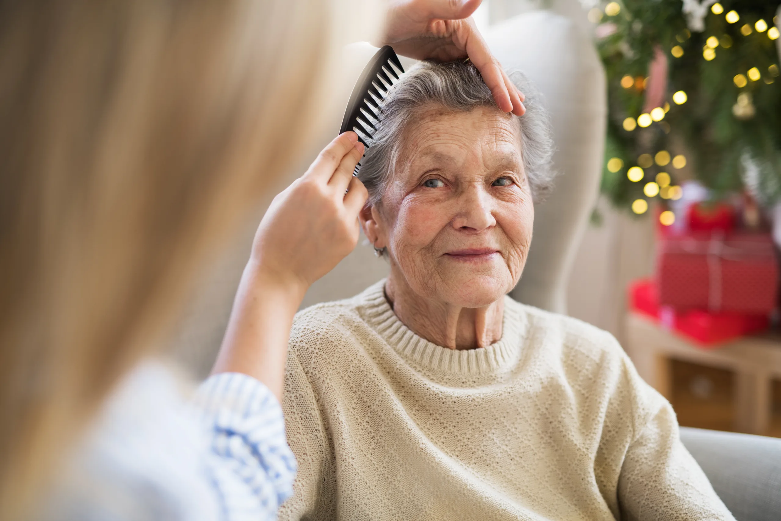 SBcare clients visiting the Kingaroy TAFE Salon as part of a community partnership with hairdressing students.